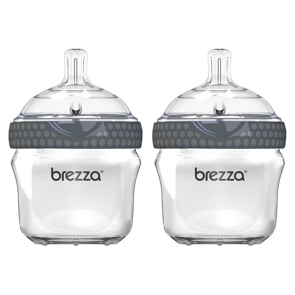 Baby Brezza Two Piece Natural Glass Baby Bottle