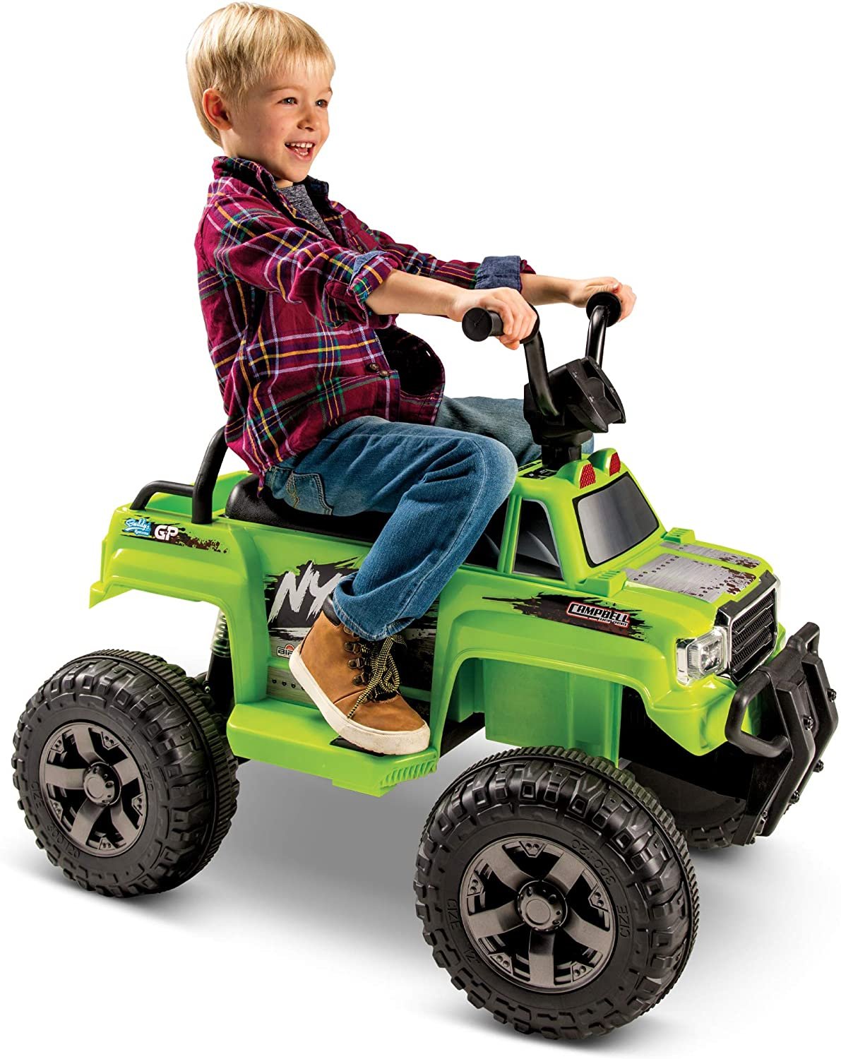 8. Huffy Electric Ride On Cars for Kids Green