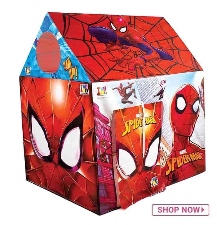 7. Itoys Jumbo Size Extremely Light Weight , Waterproof Kids Play Tent House for 10 Year Old Girls and Boys (Spiderman Tent) 